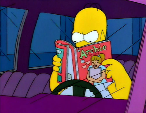 Homer reads Archie 500