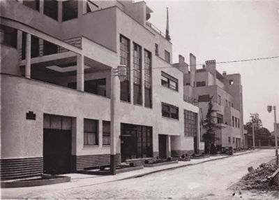 Rue Mallet Stevens veille de l'inauguration in 1927