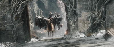 Silly stuff, orcs on Thranduil's elk's horns, beheaded